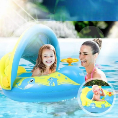 Bouée Bateau Bébé avec Parasol